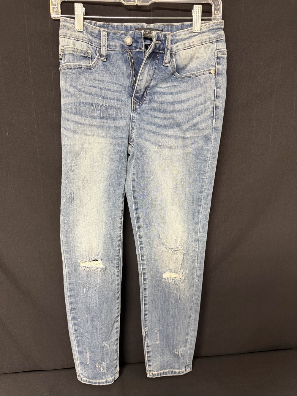 Judy Blue Relaxed Fit Jeans Size 27 Distressed Light Wash Denim